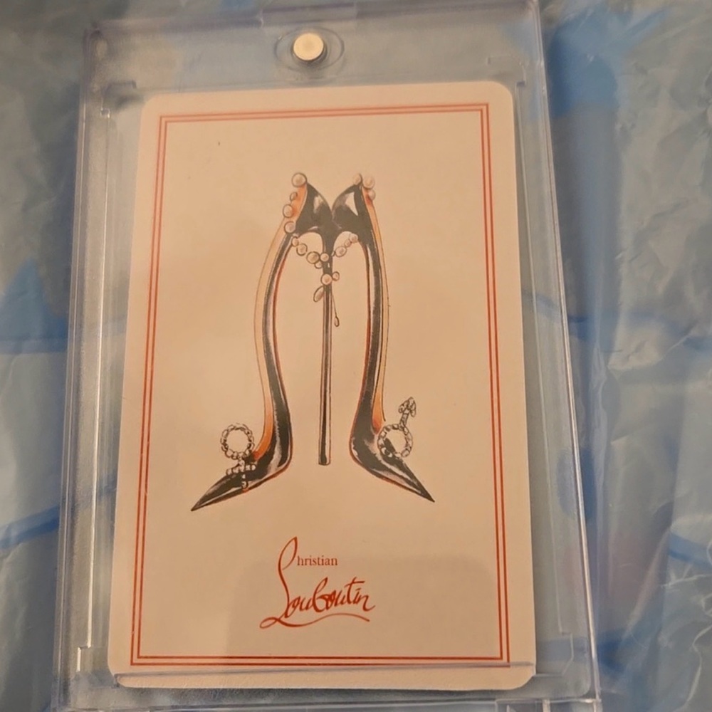 "Rare Christian Louboutin Limited Edition 2 of Spades Playing Card